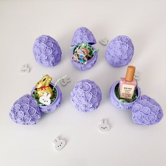 Rose-Covered Easter Eggs โ Handcrafted Party Favors, Spring Decor, Wedding Gifts - Picture 9 of 11